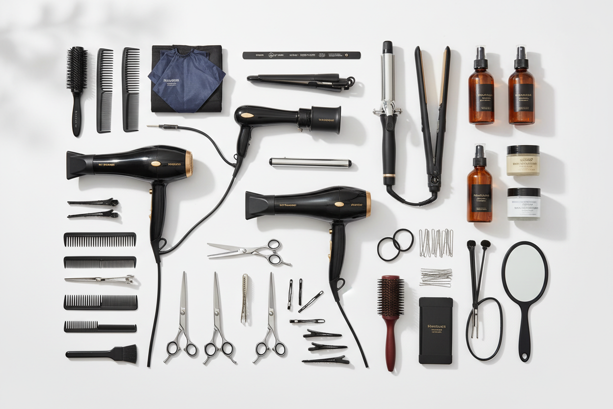 non juste une image avec du materiel et accesoires sur un fond blanc